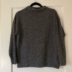 Uniqlo mock neck sweater - gray marled